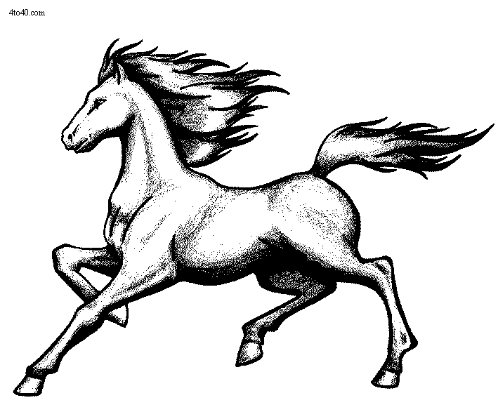 Running horse coloring page - Kids Portal For Parents