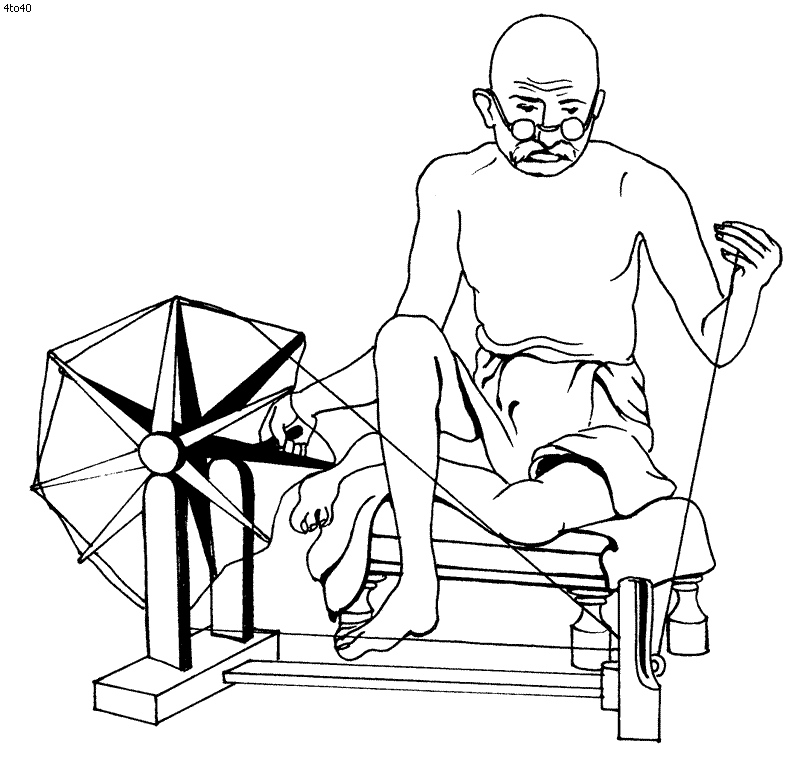 mahatma gandhi standing photos coloring pages - photo #20