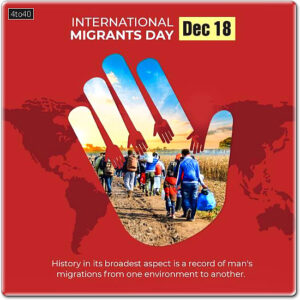 Migration is an expression of the human aspiration for dignity, safety, and a better future. It is part of the social fabric, part of our very make-up as a human family. Warm Wishes on International Migrants Day