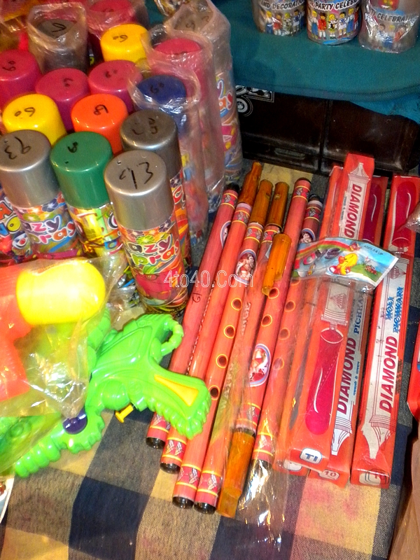 Holi colors and Pichkaris