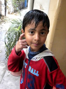 Holi festival with water balloons