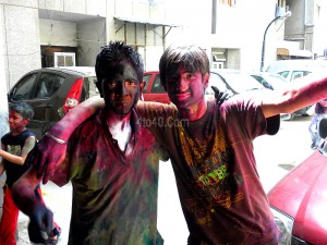 Holi with best friend