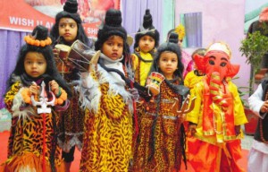 Students of Kiddies Paradise celebrate Maha Shivratri in Ludhiana
