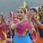 Students performing during the state-level Republic Day function in Mohali