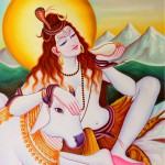 Lord Shiva relieving World of its poison
