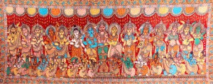 Marriage scene of Shiva and Parvati