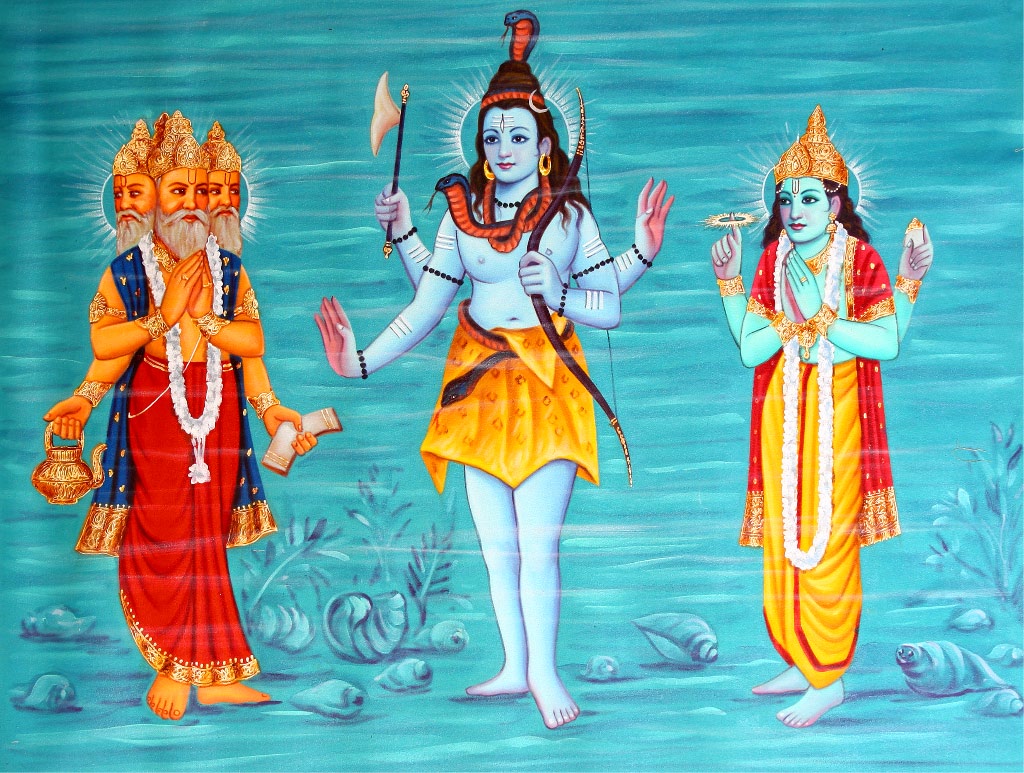 Tri devas Brahma Shiva Vishnu