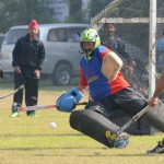 A hockey match in progress between Kila Raipur and Sangrur at 79th Kila Raipur Sports Festival at Kila raipur village, Ludhiana