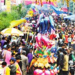 A large number of people at a Guru Ravidas fair in Jalandhar