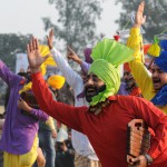 Artistes performing Malwai gidda on the concluding day of the 79th Kila Raipur Sports Festival at Kila Raipur village, Ludhiana