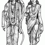 Bhagwan Rama and Mata Sita Coloring Page