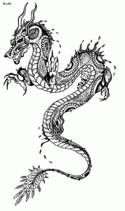 Chinese Dragon Year Coloring Page