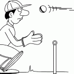 Cricket Wicket Keeper Coloring Page