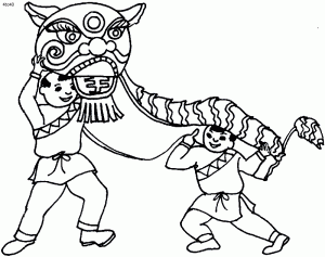 Dragon Dance Coloring Page