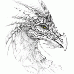 Dragon Face Coloring Page