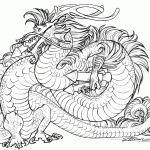 Dragon Line Art Coloring Page