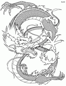 Enter the Dragon Coloring Page