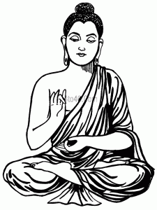 Gautam Buddha Coloring Page