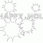 Holi Festival coloring page