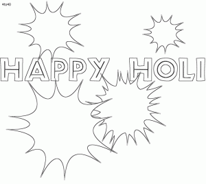 Holi Festival coloring page