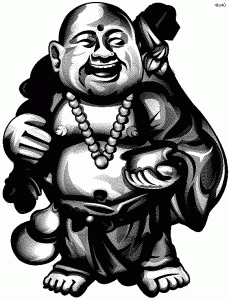 Laughing Buddha Coloring Page