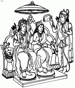 Lord Rama, Sita and Lakshmana