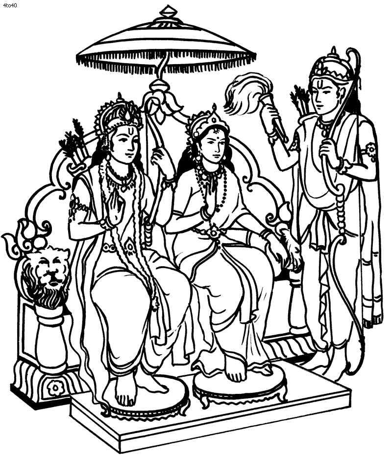 Lord Rama, Sita and Lakshmana