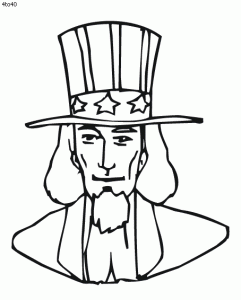 Uncle Sam Coloring Page