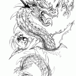 Year of Dragon Coloring Page