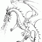 Year of Dragon coloring page
