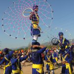 A Nihang, a Sikh man who belongs to the armed Sikh order, performs Gatka, an ancient form of Sikh martial art, during the Hola Mohalla festival in Anandpur Sahib on March 13, 2017