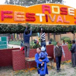A decorated entryway of of the 44th Rose Festival at the Rose Garden in Sector 16, Chandigarh, on February 19. 2016.