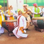Artistes from Palwal perform Braj Ki Holi danceat Saras Mela in Bathinda