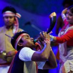 Artistes performing the traditional Bihu dance at The Festival of Colour, Rhythm and Taste of North-East India