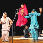 Artistes from Haryana perform a Saang Padmavat written by Lakhmi Chand at Tagore Theatre in Chandigarh