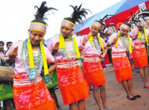 Artists from Meghalaya perform during the Saras Mela