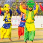 BSF jawans perform bhangra during the opening ceremony of the 37th BSF Inter Frontier Athletics Meet in Jalandhar