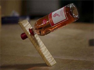 Balancing Bamboo Wine Bottle Holder