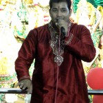 Bhakti Sangeet in process at Ram Mandir Sector 9 Rohini on the eve of Rama Navami Festival