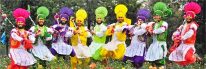 Bhangra team from Government College Sector 46 present a dance item at Rose Garden in Sector 16 Chandigarh