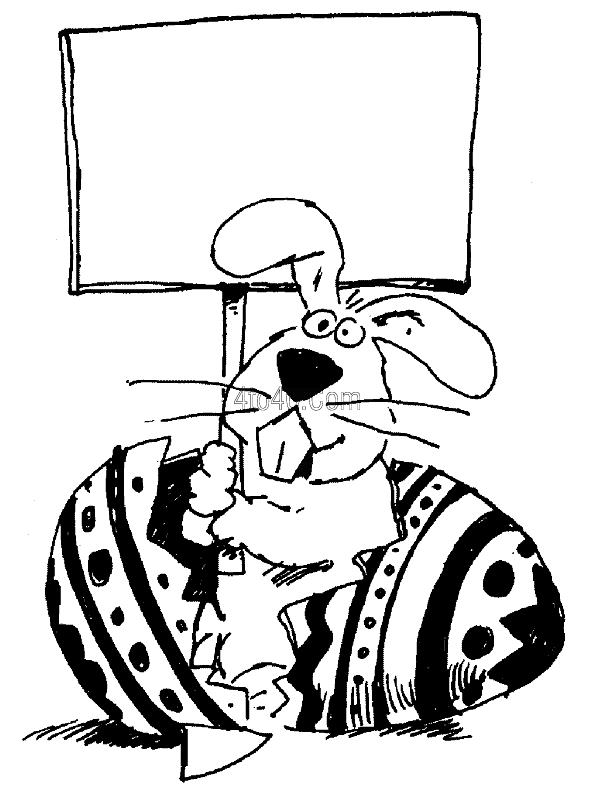 Bunny Eggs Coloring Page