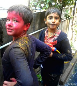 Children love celebrating Holi festival