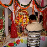Devotee praying during Rama Navami festival in New Delhi