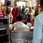 Devotees enjoying Bhagti Sangeet during Rama Navami Festival at Ram Mandir, Rohini, New Delhi