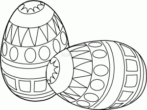 Easter Eggs Coloring Page