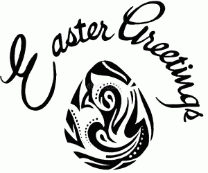 Easter Greeting Coloring Page