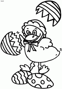Easter eggs coloring page