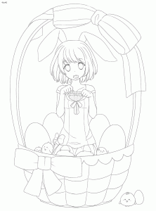 Girl dressed as bunny