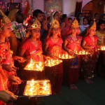 Girls dressed as nine incarnations of the Goddess Durga participate in Navratri celebration at Shri Kangra Vaishno Durga Mandir in Parasram Nagar in Bathinda