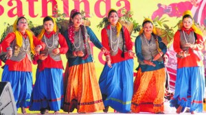 Group from Uttarakhand perform the Ghaseri dance at Saras Mela Bathinda